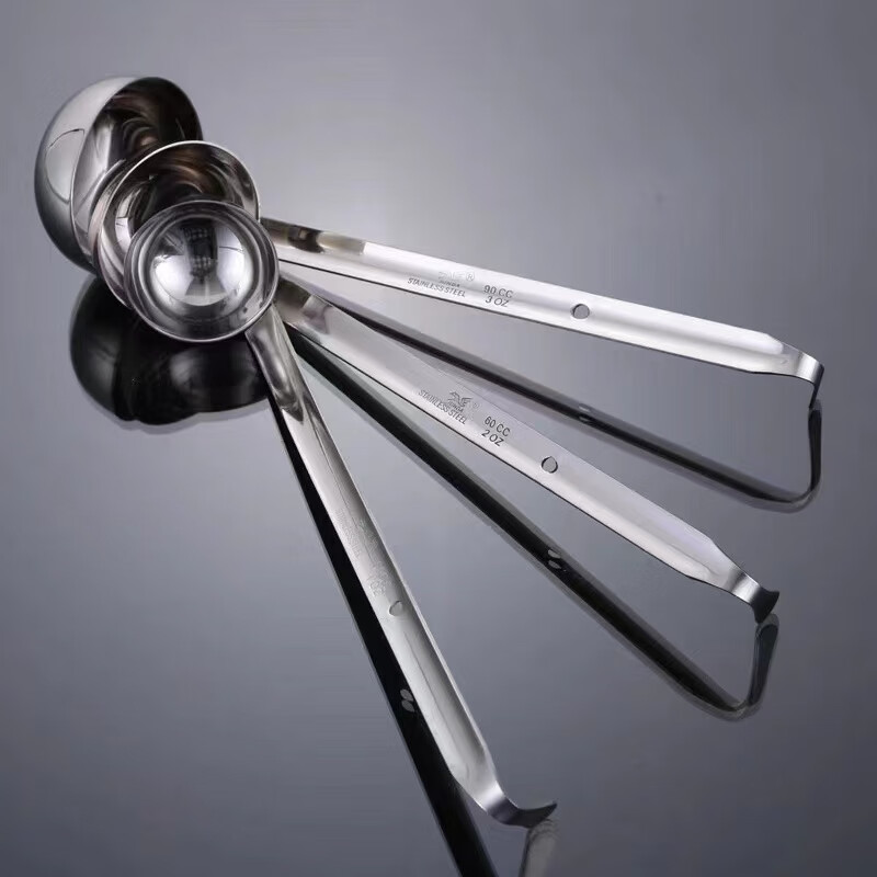 nuolikes 不锈钢安士勺汁勺汤勺量勺珍珠勺搅拌汤勺奶茶咖啡盎司勺 20