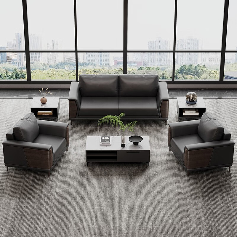 香复居亭办公室沙发商务接待大厅会客区洽谈简约现代办公沙发办公家具