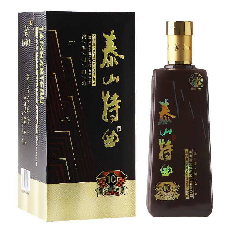 泰山牌泰山特曲 39.8度泰山10 小窖佳酿 浓香型白酒 单瓶 500ml