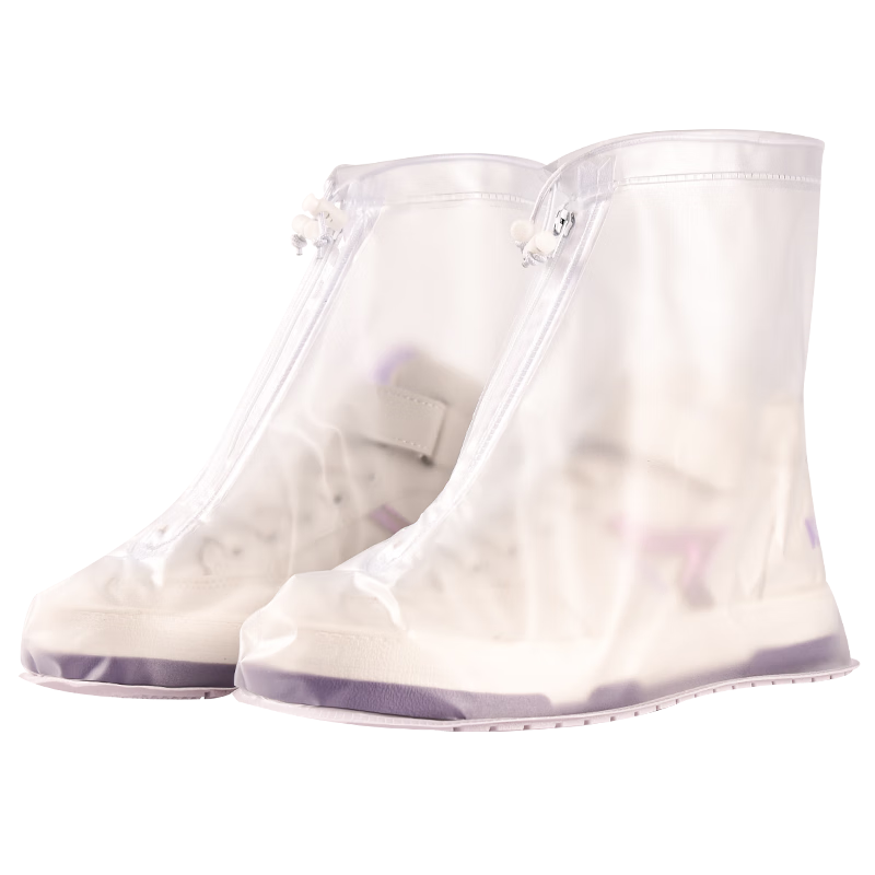 御乐雨鞋套男女儿童防水不易滑户外耐磨雨鞋套鞋Y-902白色XL