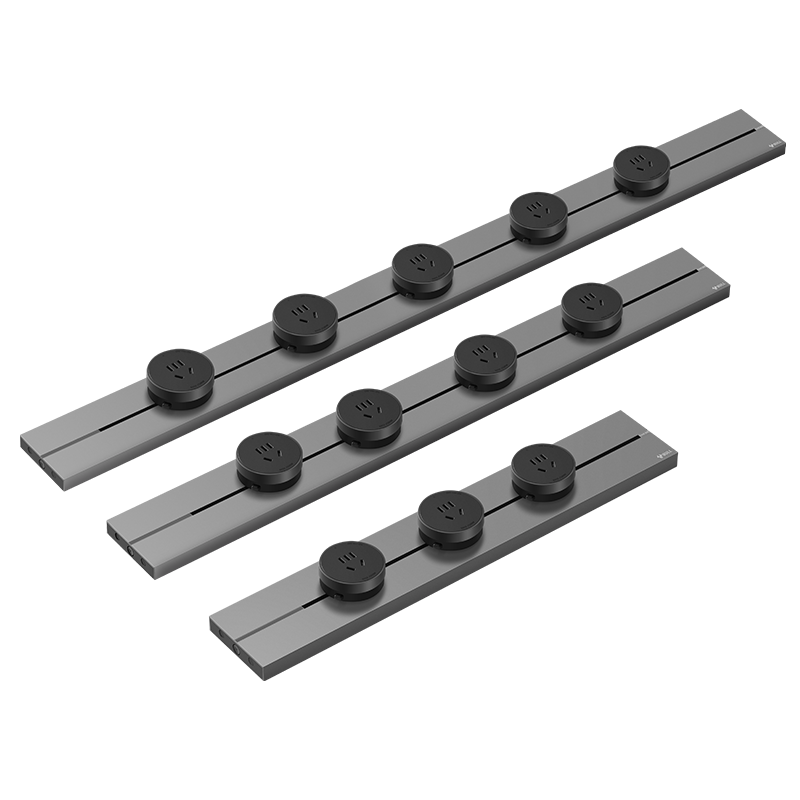 BULL 公牛 明装轨道插座 大师可移动滑轨插座 500mm+3个五孔 钛金灰GN-GB3