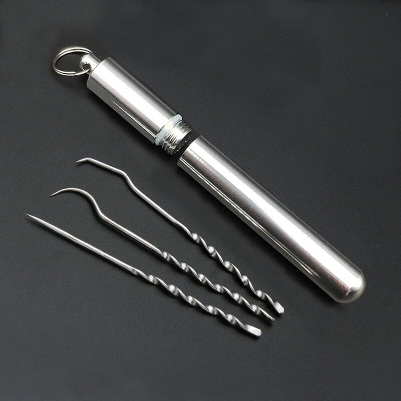 众福缘 金属牙签随身便携不锈钢细尖清洁