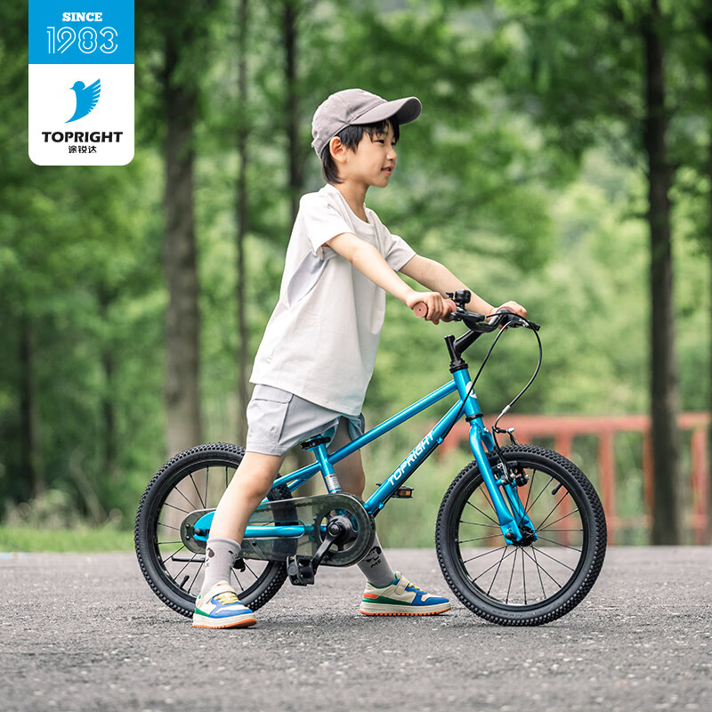 途锐达途锐达超轻儿童自行车161820寸脚踏车3-6-12岁男女孩童车学生单车 蜂鸟 蓝色 14寸 适合身高90-120CM