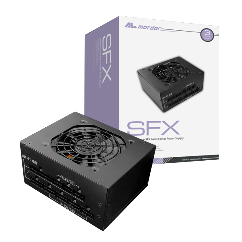 ALmordor SFX迷你电源 全模组适用于台式机箱 黑色SFX 650W