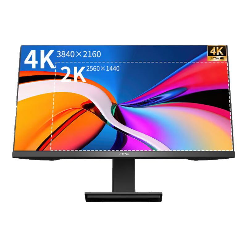 HPC27英寸显示器4K高清 原生100Hz IPS 95%P3高色域 滤蓝光不闪屏 专业设计电脑显示屏幕 HP27UI