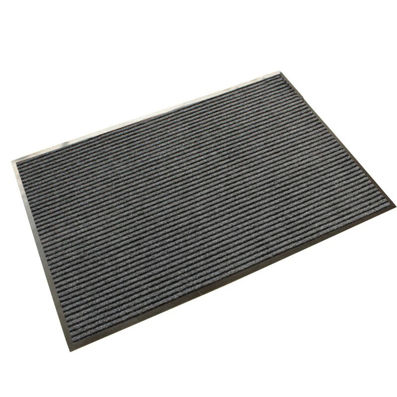 竹特 pvc双条纹地毯  烟灰色 宽1.