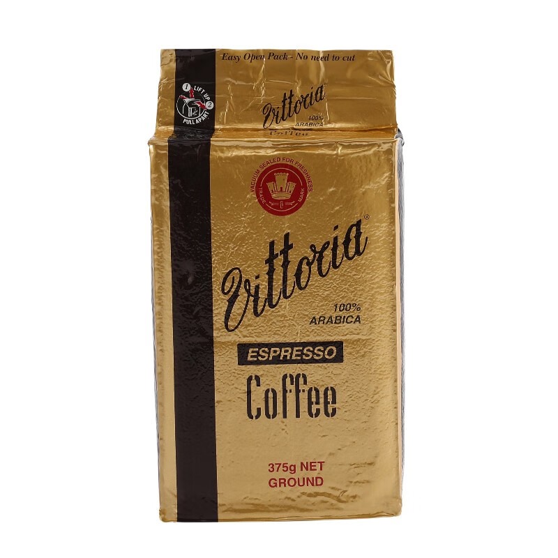 Vittoria  咖啡粉 澳大利亚原装进口 意式 浓缩 纯黑咖啡 美式 深度烘焙 375g 意式浓缩研磨粉