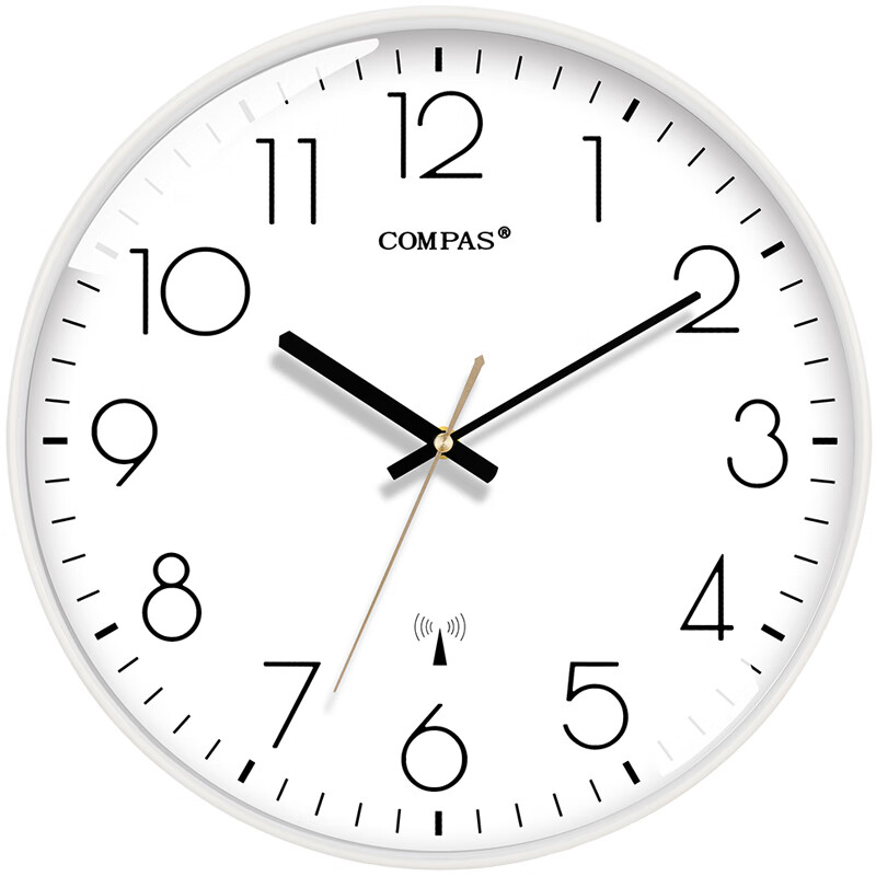康巴丝（Compas）挂钟客厅 卧室简约石英钟表挂墙 自动对时电波钟 C6219B纯洁白属于什么档次？