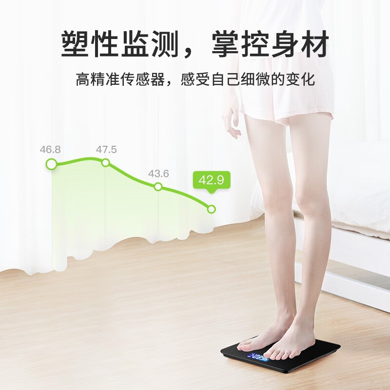 Meilen电子秤人体体重秤家用减肥用称重秤精准人体称高精度健康秤 MRT005-H