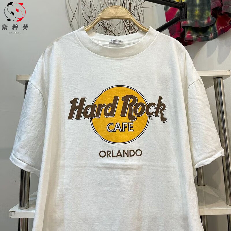 紫矜芙欧美布鲁斯重金属摇滚hardrock乐队短袖t恤vintage复古高街