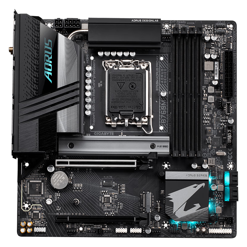 技嘉B660M主板B760M Z790M AORUS GAMING冰雕小雕电竞雕Z790雕妹魔鹰 B760M-AORUS-PRO-AX-D5电竞雕