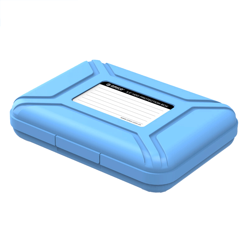 奥睿科（ORICO） 硬盘收纳包3.5英寸保护盒去除静电/防潮/防震彩色硬盘收纳盒PHX35 蓝色