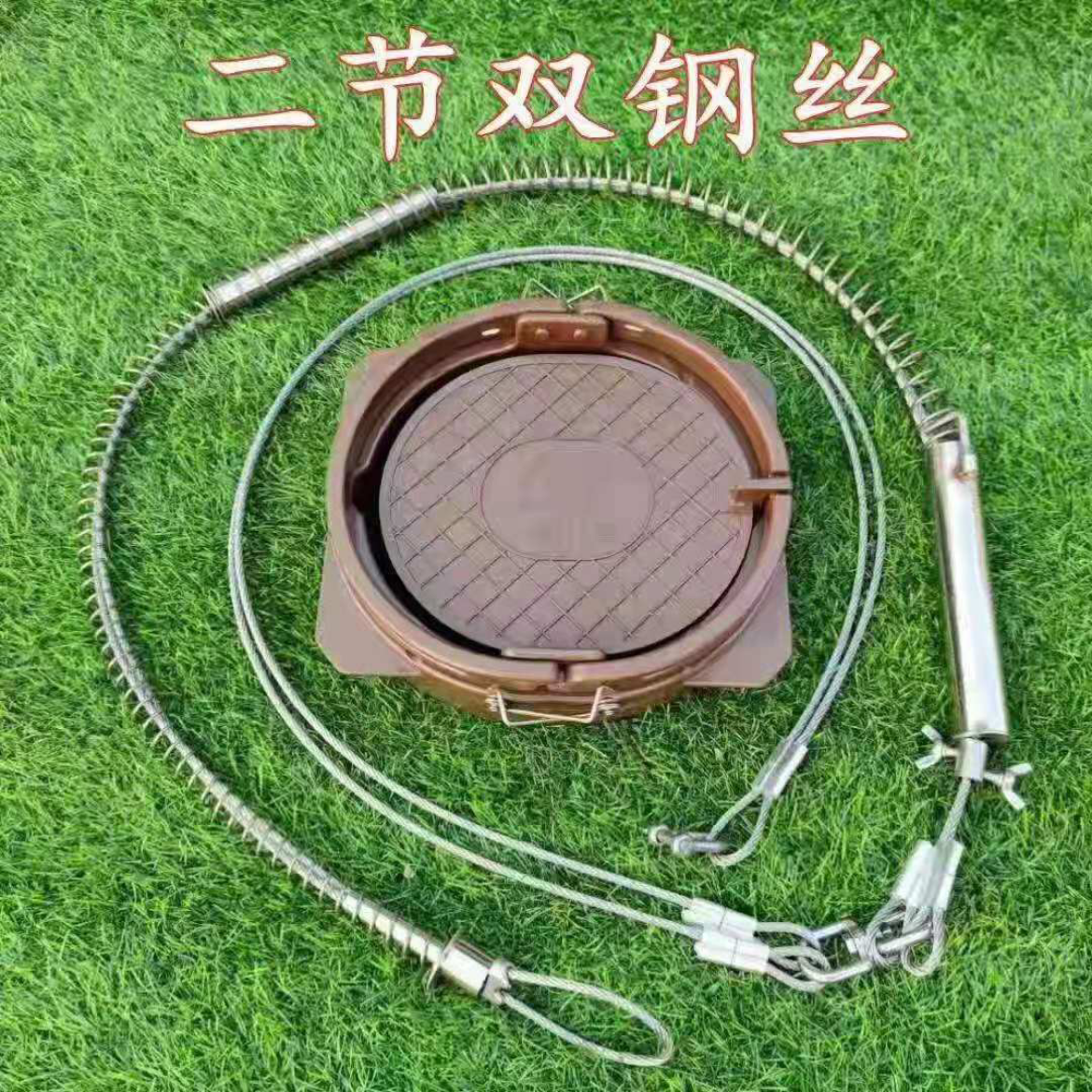 自动弹簧夹套超强拉力全套单向琐双 不带报井器 四毫米二节双丝 踏板