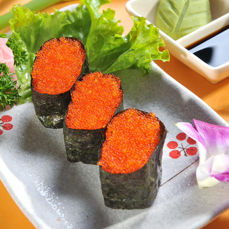 禾澹小粒红蟹子400g调味红蟹籽飞鱼籽鱼子酱冻品日式寿司料理材料