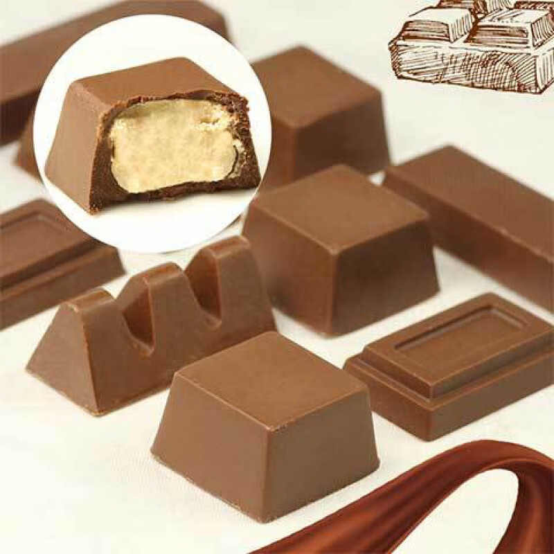 巧克力黑巧克力白巧克力夹心巧克力200-2500g 巧克力500g促销装