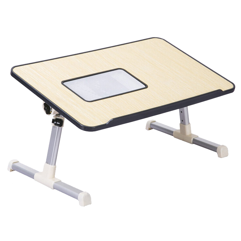 倍方床上电脑桌 散热笔记本电脑桌 可折叠升降小桌子学生电脑桌风扇版黑色60*30