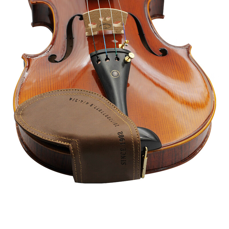 青歌乐器小提琴羊皮肩托腮托垫小提琴护颈淡茧腮托垫 斯式瓜式通用 小提琴腮托垫-黑色(4/4-3/4)