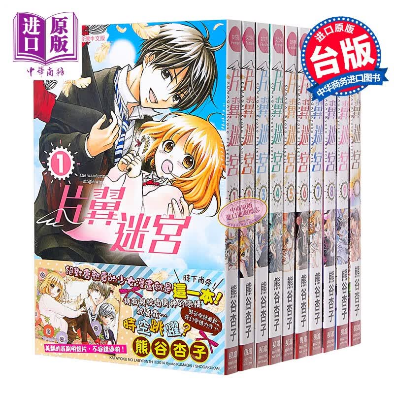 漫画 片翼迷宫(10全) 熊谷杏子 台版漫画书 长鸿出版社