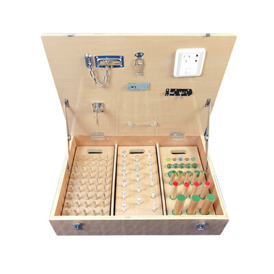 手功能组合训练箱康复器材改善手指灵活度及手眼协调拧螺丝木插板 一