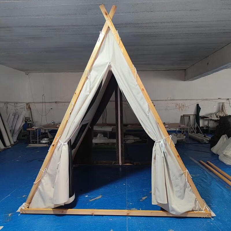 户外网红三角帐篷火锅餐饮烧烤天台餐厅防雨旅游景区露营营地民宿