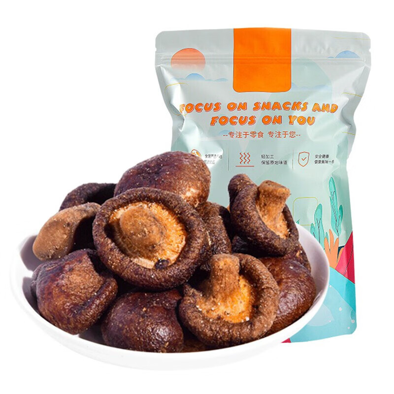 俏美味 香菇脆片零食即食香蘑菇干脱水果蔬脆蔬菜干 香菇脆250g