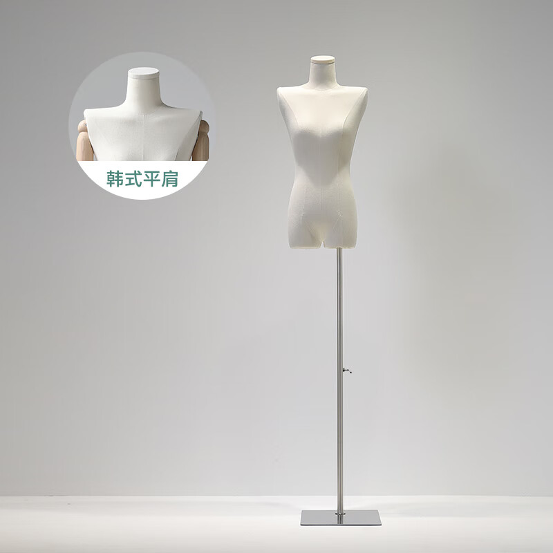 罗蒙卡帝平肩模特道具女全身人台服装店直角肩人偶女装橱窗衣架展示架
