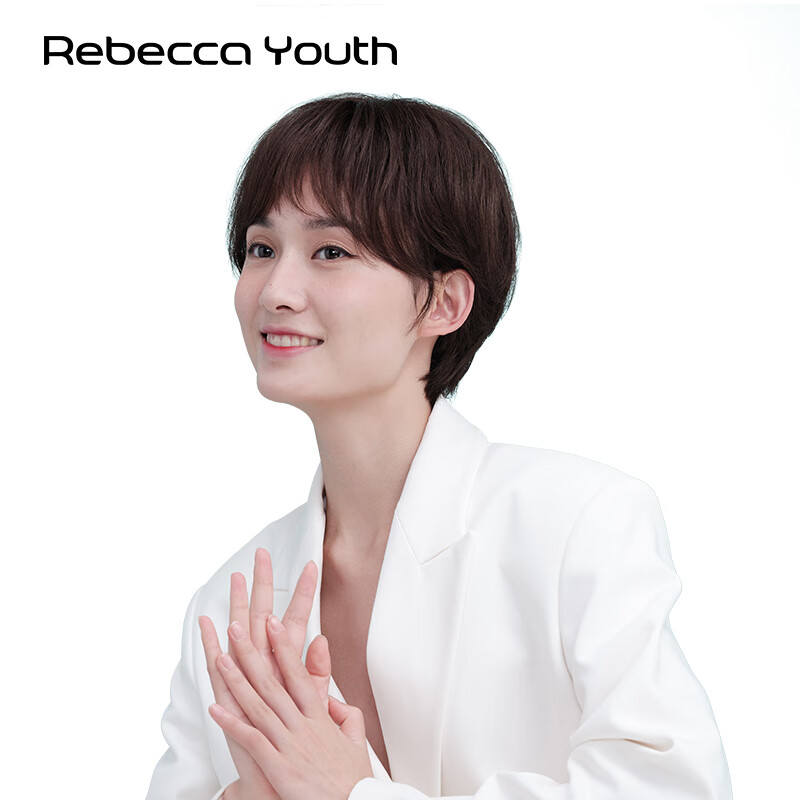 瑞贝卡(rebecca)全真发空气刘海知性干练纹理短发时尚头套 棕黑浅 棕