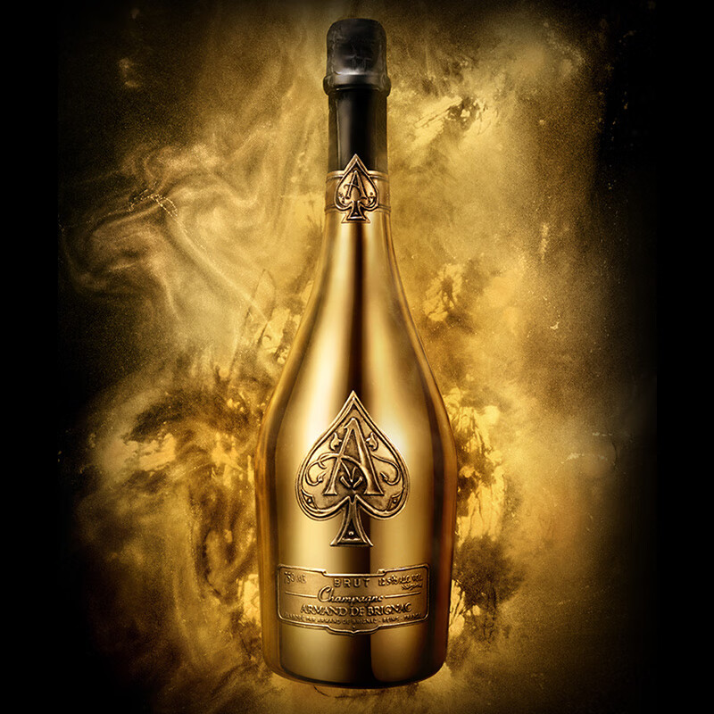 黑桃a(armand de brignac)金瓶香槟礼盒法国进口