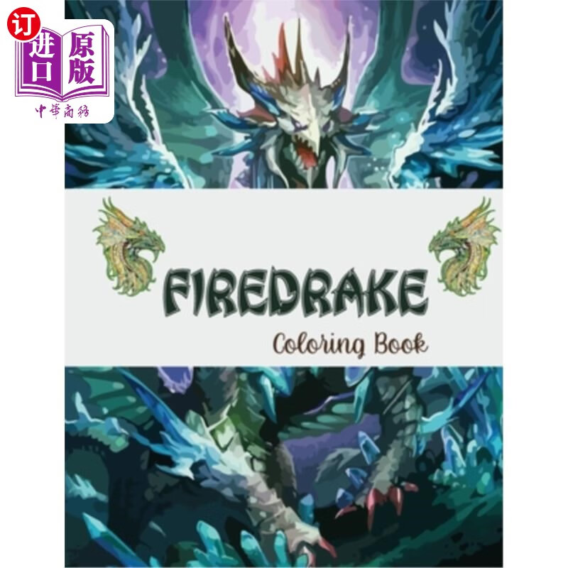 海外直订firedrake coloring book: an adult coloring book with