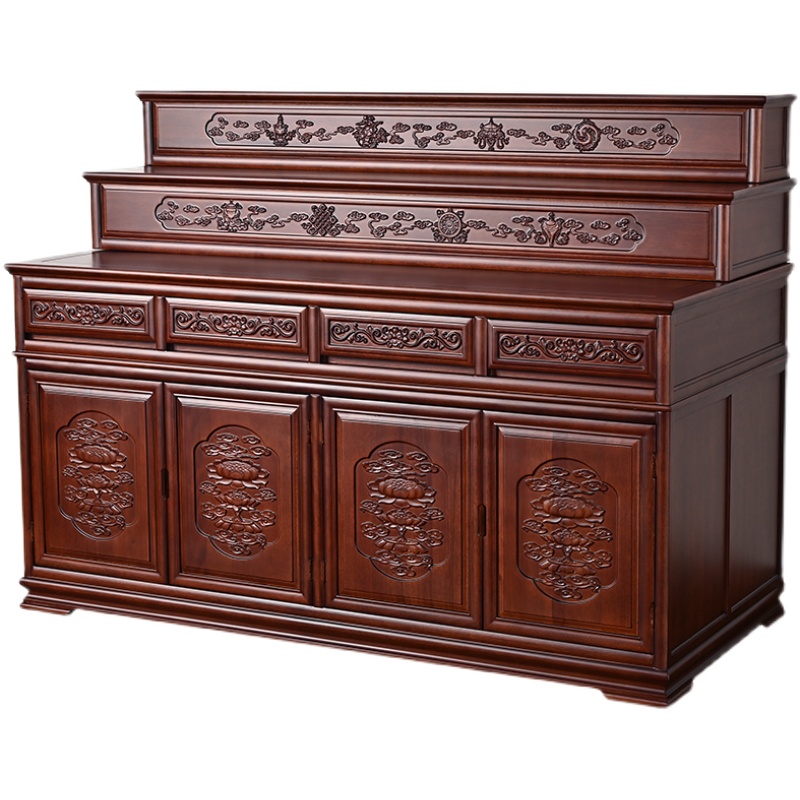 菲卡思 供台实木供桌 实木三层佛台供桌家用新中式现代阶梯台阶神台