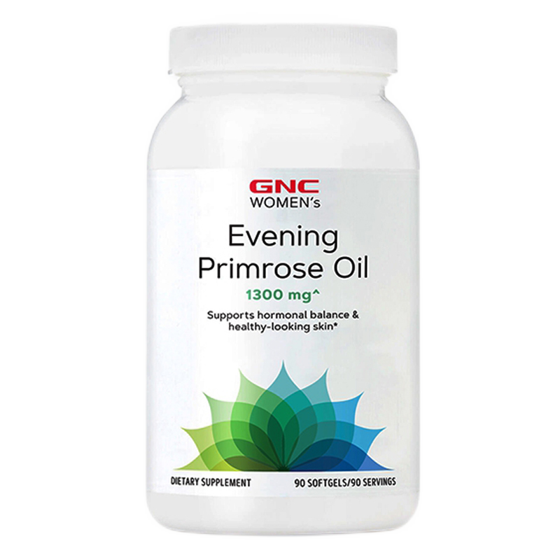 GNC月见草油软胶囊成人女性月经期保健品 Evening Primrose Oil 美国原装 月见草油 新款90粒/1300mg