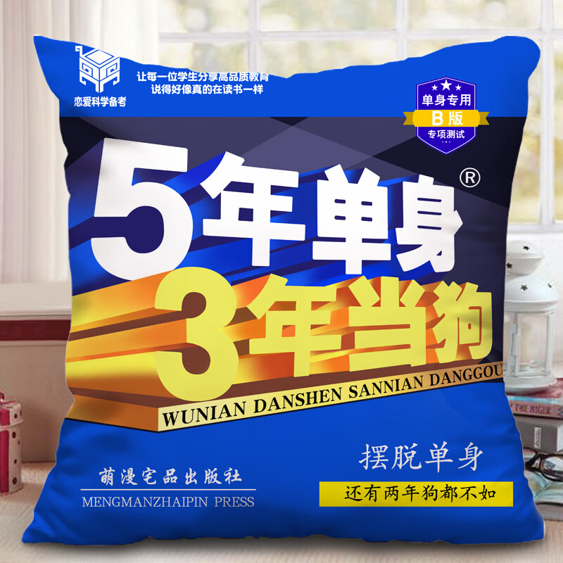 高考三年模拟参考资料抱枕学生恶搞礼物闺蜜 01 50*50cm双面图 枕芯