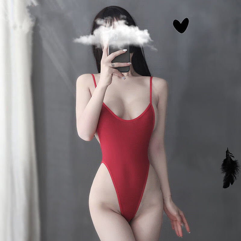 日本动漫二次元日漫死库水角色扮演连体性感诱惑睡衣 红色