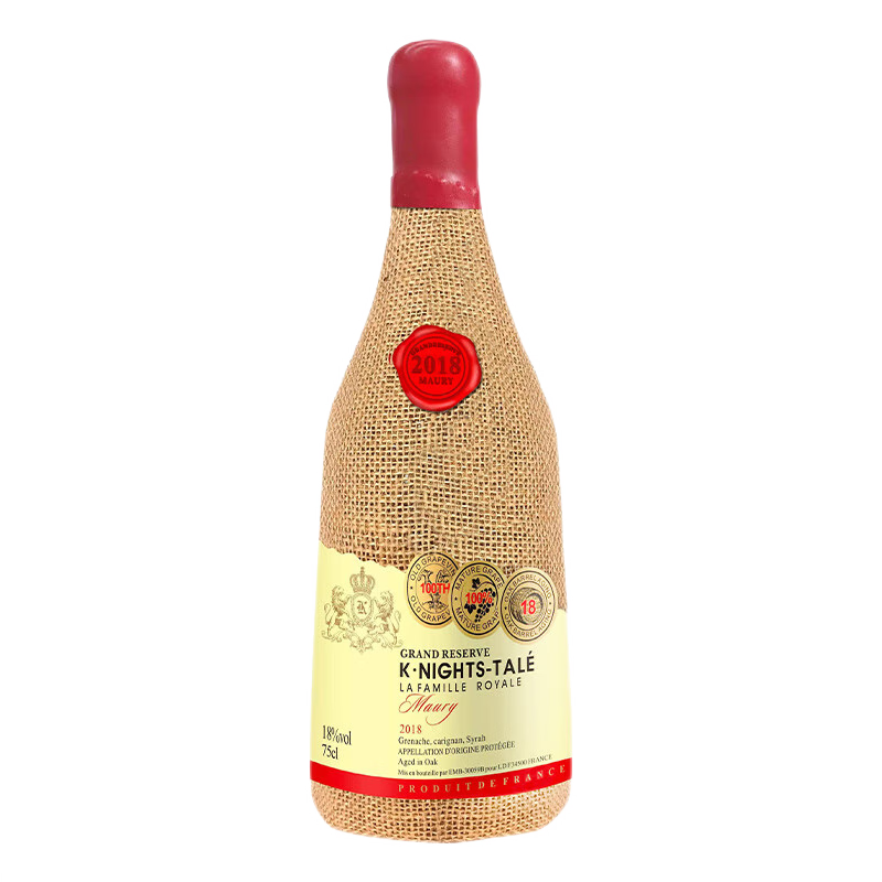 骑士伯爵（KNIGHTS TALE）法国原瓶进口骑士伯爵珍藏18度干红葡萄酒750ml 七夕中秋送礼收藏 单品试用装