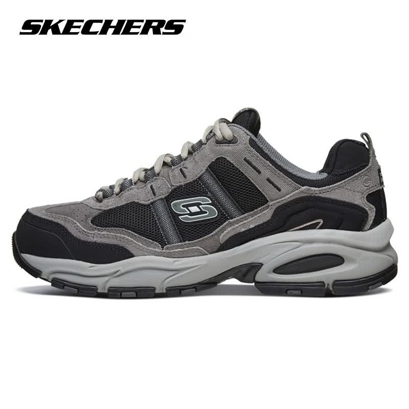 Skechers斯凯奇男鞋拼接复古老爹鞋户外休闲运动鞋增高厚底休闲鞋51241 51241-CCBK 42属于什么档次？