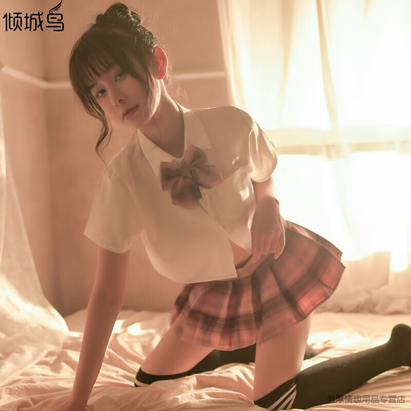 情趣内衣女jk角色扮演校园风女仆装黑丝袜套装水手服sm开裆免脱透视