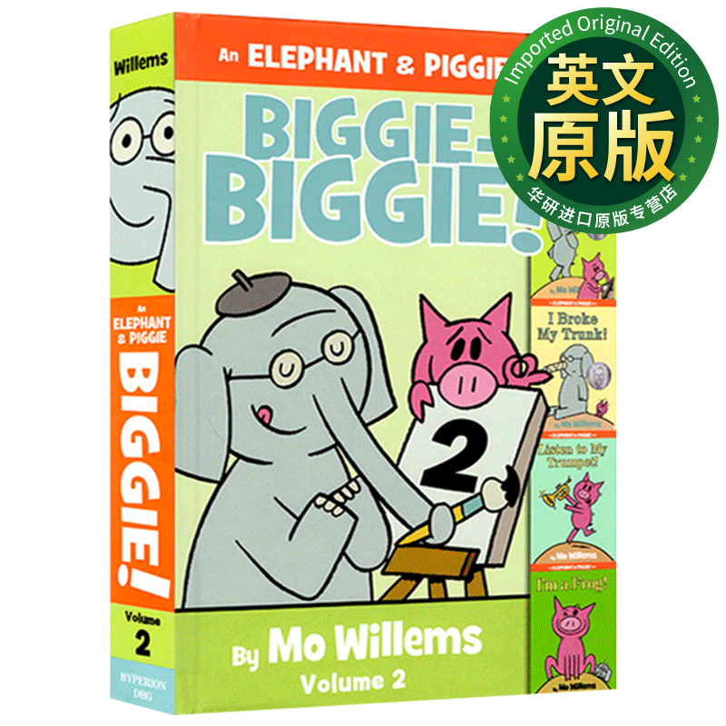 小猪小象5个故事系列合集2 英文原版绘本 精装An Elephant Piggie Biggie Volume 2 情商教育培养 莫威廉斯Mo Willems进口英语原版