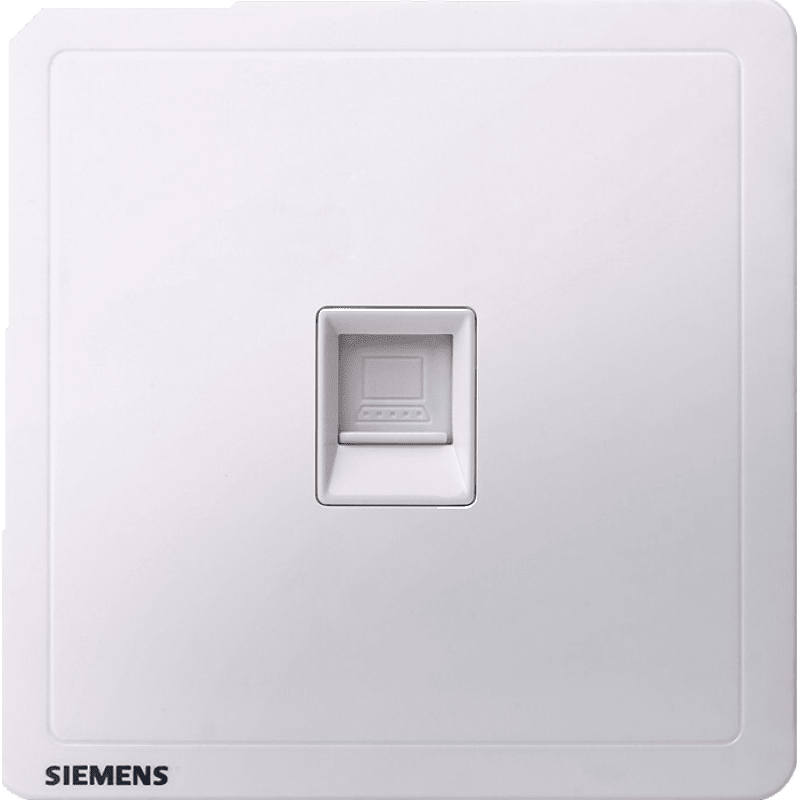 西门子（SIEMENS） 插座面板 网络网线电脑电视电话插座 86型墙壁插座致典白色 一位五类电脑插座57098426814