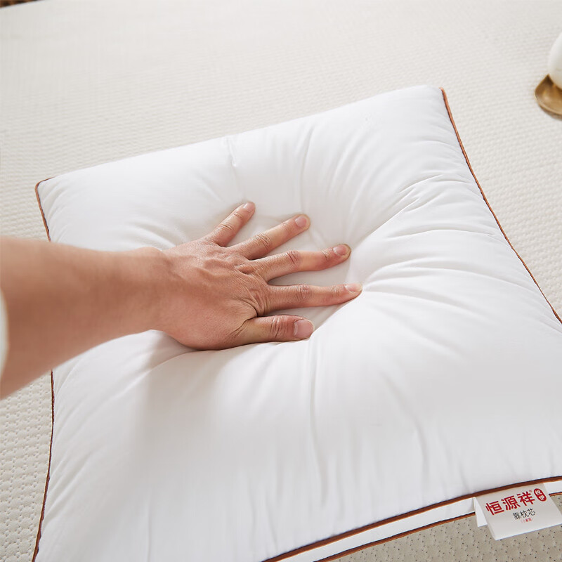 恒源祥 纯棉面料抱枕芯白色立体边沙发抱枕家用汽车背靠 纯棉立体边抱枕靠枕（白色）一对 60*60cm