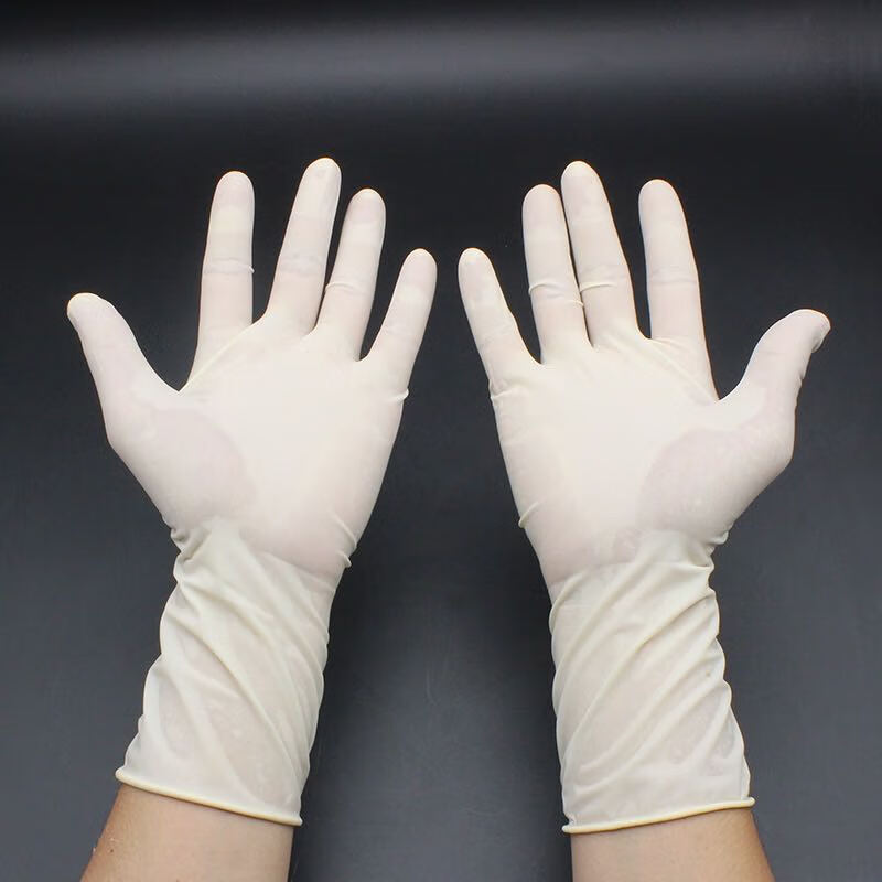 手套 一次性橡胶无菌手术外科防护 独立包装加厚乳胶检查手套 有粉