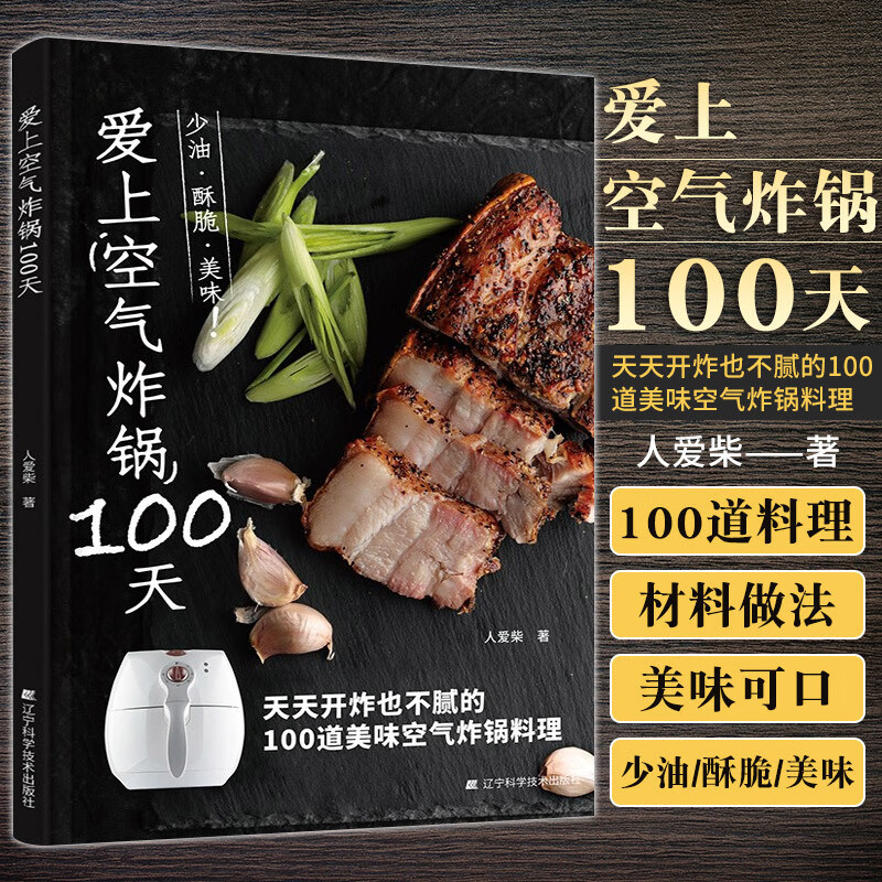 正版爱上空气炸锅100天空气炸锅食谱书健康薯条炸鸡块鸡翅零食自制书家常菜创意美食料理书空气炸锅使用方