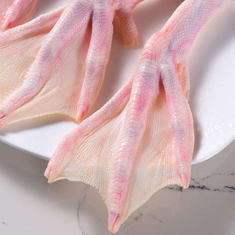 果鲜岛 鸭掌 1000g 新鲜生鸭掌冷冻鸭爪鸭脚板 卤味火锅食材 鸭掌2斤