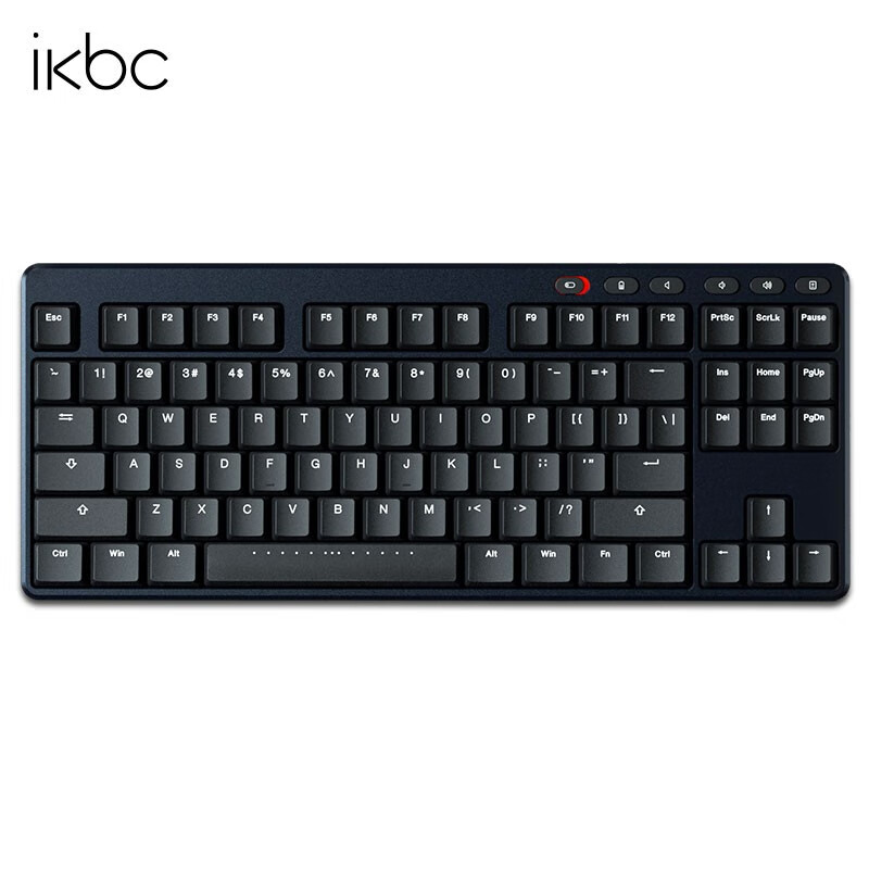 ikbc S200 无线机械键盘2.4G笔记本键盘87键办公游戏机械键盘 黑色矮红轴