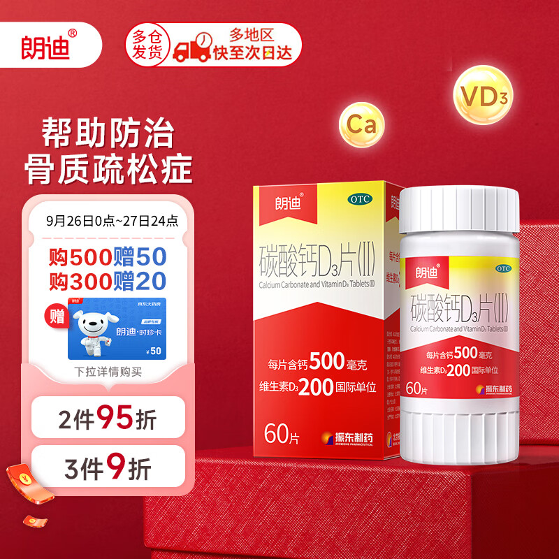 从历史价格看朗迪碳酸钙维生素D3片价格走势