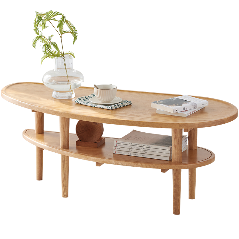 原始原素 实木茶几 北欧简约现代客厅创意茶几小户型橡木茶桌 1.05米 JD-2058
