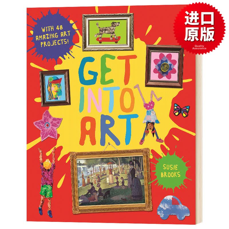 走进艺术 Get into Art Discover Great Art and Create Your Own 精装 列奥纳多达芬奇 米开朗基罗 英文原版儿童画册进口英语书