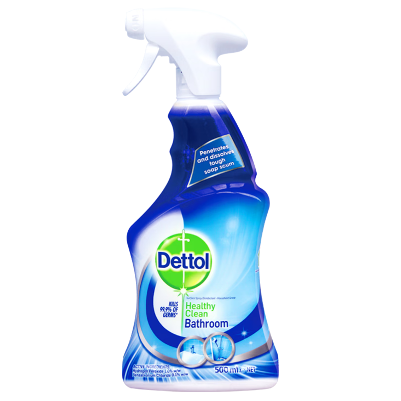 滴露 Dettol 浴室清洁剂500ml 波兰进口 浴室清洁喷雾 除 去除水垢皂垢 气味清新