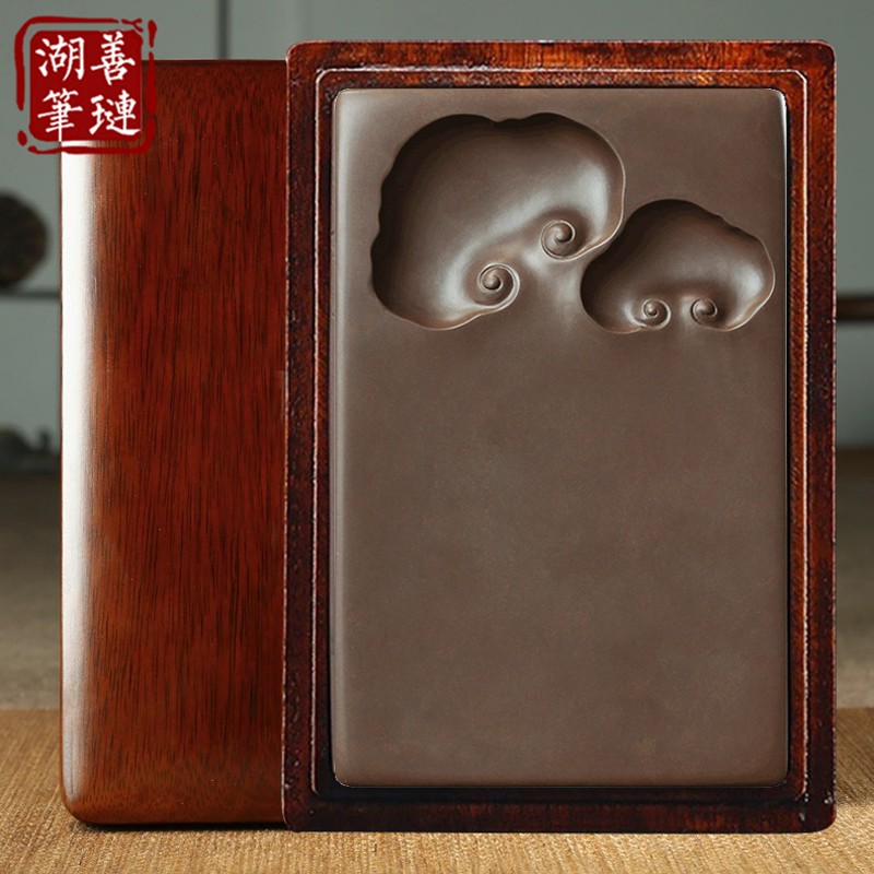 善琏湖笔文房四宝砚台肇庆端砚麻子坑广东特产手工砚台工艺品摆件礼物