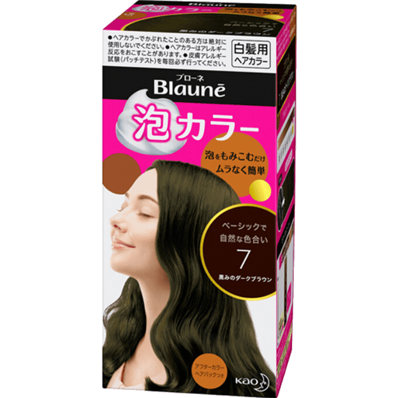 日式轻奢|花王KAOBlaune染发剂7#黑棕色