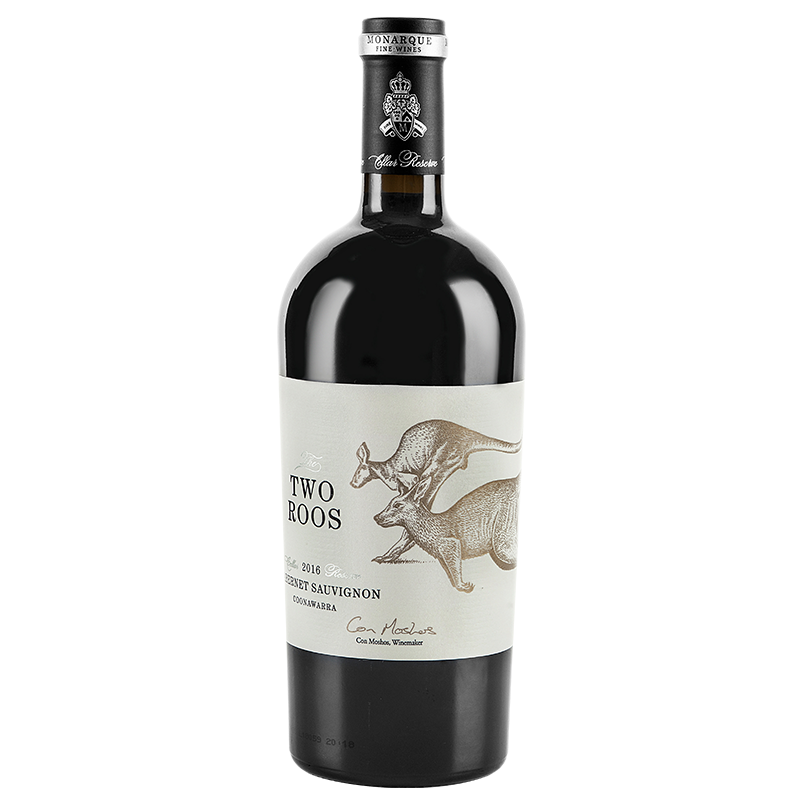 摩纳克 澳大利亚原瓶进口 2016 签名款袋鼠赤霞珠干红葡萄酒 1瓶